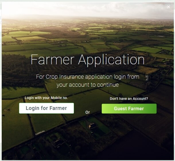 PMFBY farmer login for application