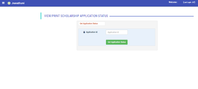 how to check jnanabhumi scholarship status