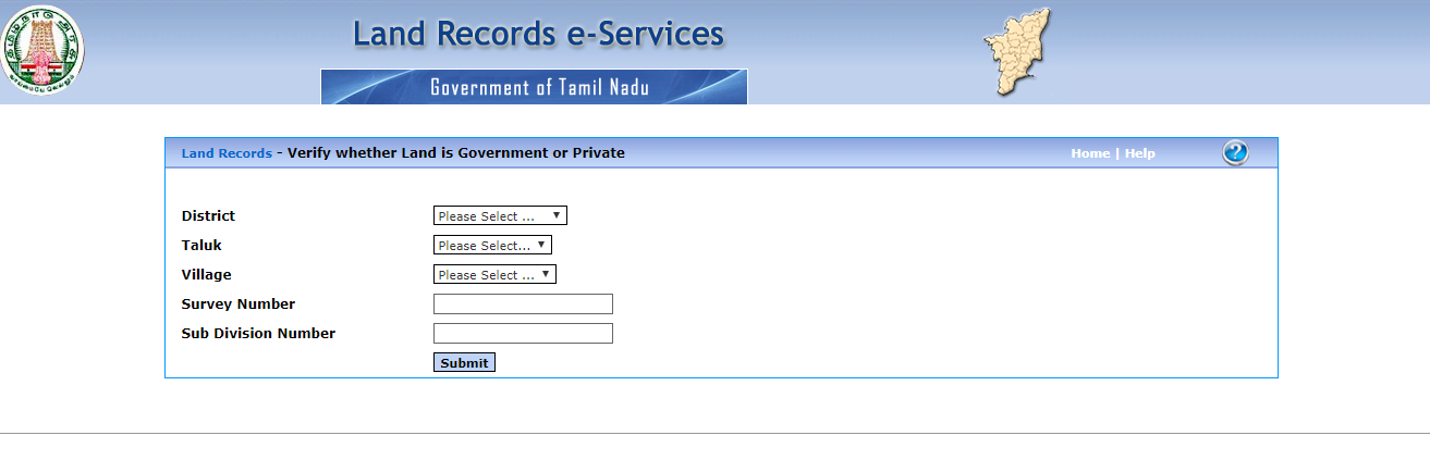 Verify TN Poramboke Land Verify TN Poramboke Land