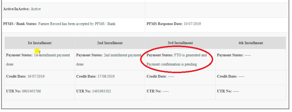 PM Kisan FTO Generated