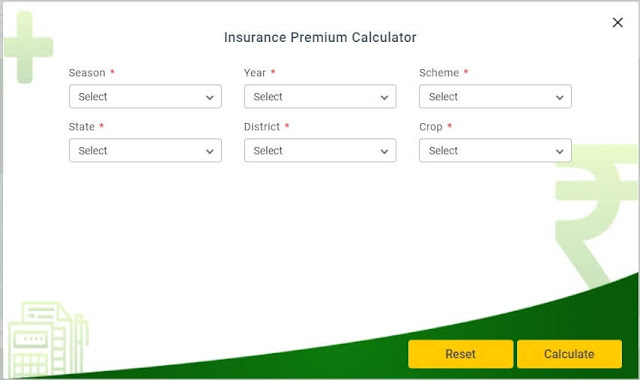 Pradhan Mantri Fasal Bima Yojana insurance-premium-calculator