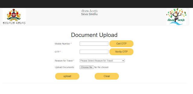 covid 19 travel document upload on seva sindhu