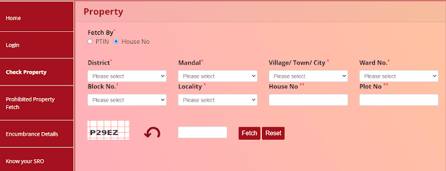 check property details house no fetch telangana dharani portal