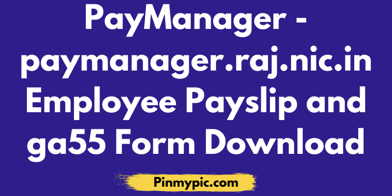PayManager - paymanager.raj.nic.in Employee Payslip and ga55 Form Download