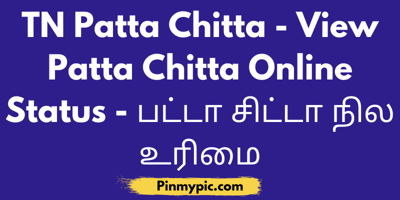 TN Patta Chitta View Patta Chitta Online Status - பட்டா சிட்டா நில உரிமை